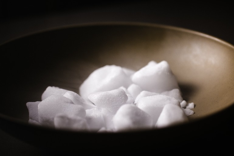 sugar cubes in a bowl